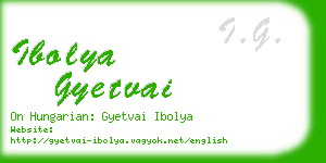 ibolya gyetvai business card